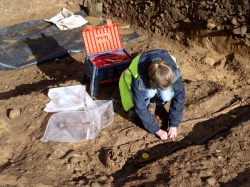Excavation of Roman skeleton
